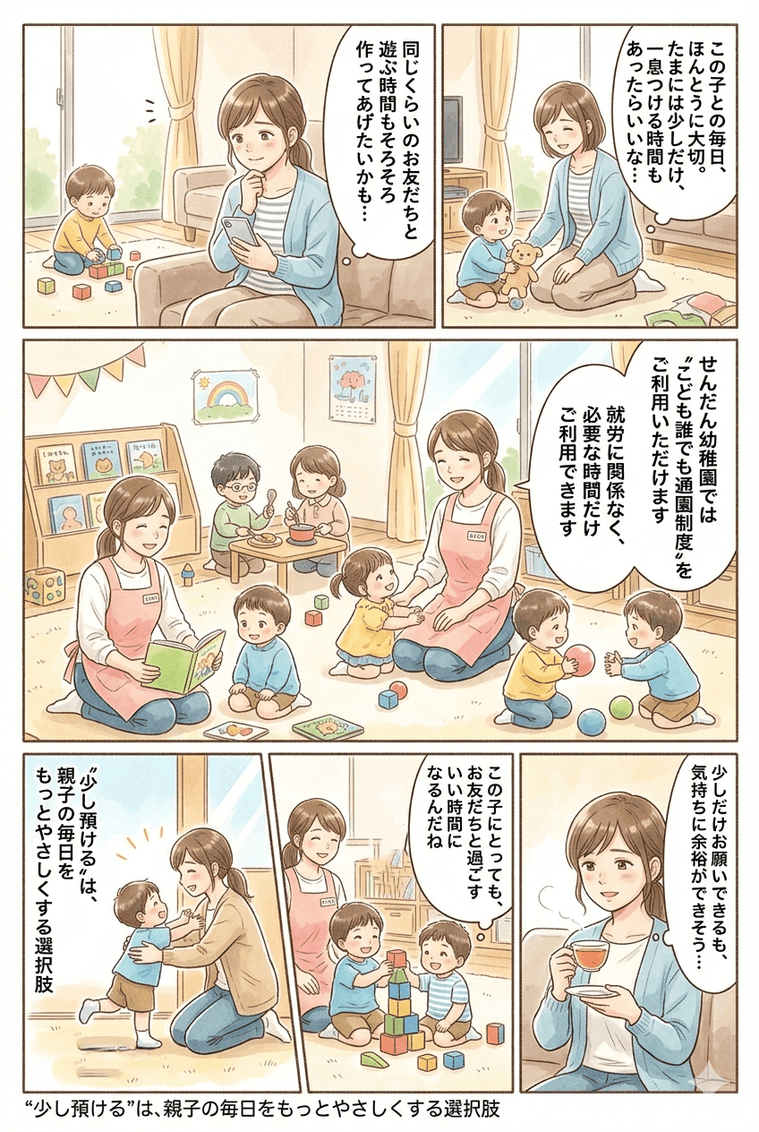 こども誰でも通園制度を紹介する漫画